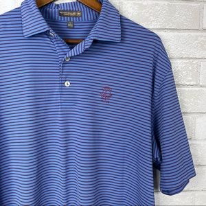 Peter Millar summer comfort club course embroidered logo stripe golf polo shirt
